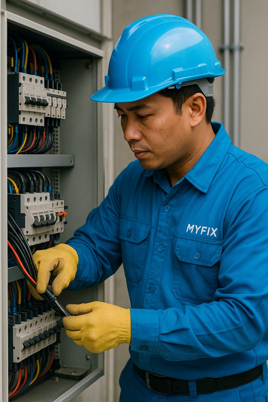 Teknisi MyFix sedang bekerja